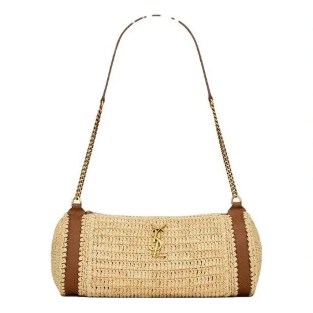Raffia Elegant Tan Woven Tote Bag - Picture 6 of 15